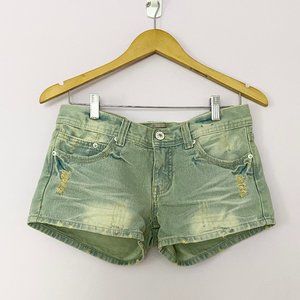Classic Blue Distressed Jean Shorts
